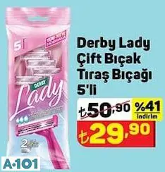 DERBY LADY ÇİFT BIÇAKLI TIRAŞ BIÇAĞI
